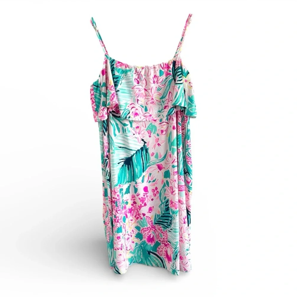 LILLY PULITZER ANNASTASHA FLORAL RESORT BEACH COASTAL NEW PREPPY DRESS XL NWT - Picture 7 of 10